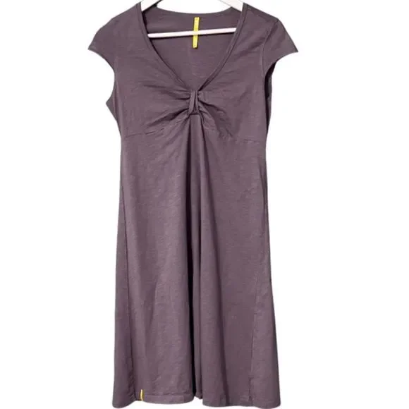 Lole Heather Grey Twist Knot Bodice Babydoll Casual Dress